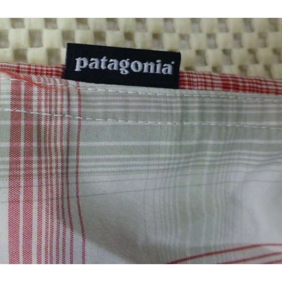Patagonia Shirt Mens Large Red Plaid Button Up Fishing Long Sleeve Outdoors - Picture 7 of 14